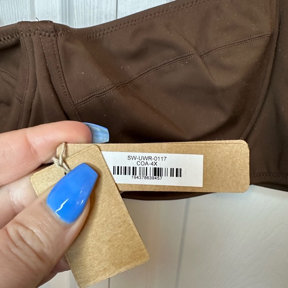 SKIMS Shaping Swim Unlined Underwire Bikini Top Cocoa sz. XXS & 4X - Picture 7 of 7